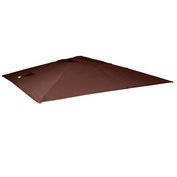 Mendler vervangende hoes voor luxe parasol HWC-A96, parasolhoes vervangende hoes, 3x4m (Ø5m) polyester 3,5kg, bruin, 76825