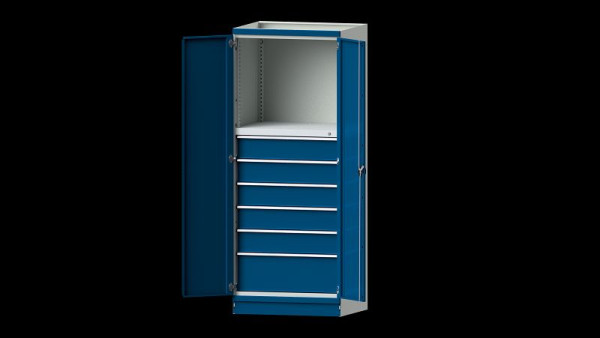 ANKE werkbanken basiskast modulair kastsysteem, model 4003, 865 x 720 x 2200 mm, RAL 7035/5010, 631.134