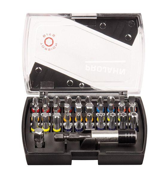 Projahn 1/4" PROJAHN TORSION bitdoos met gemarkeerde bits, 32 stuks, 394087