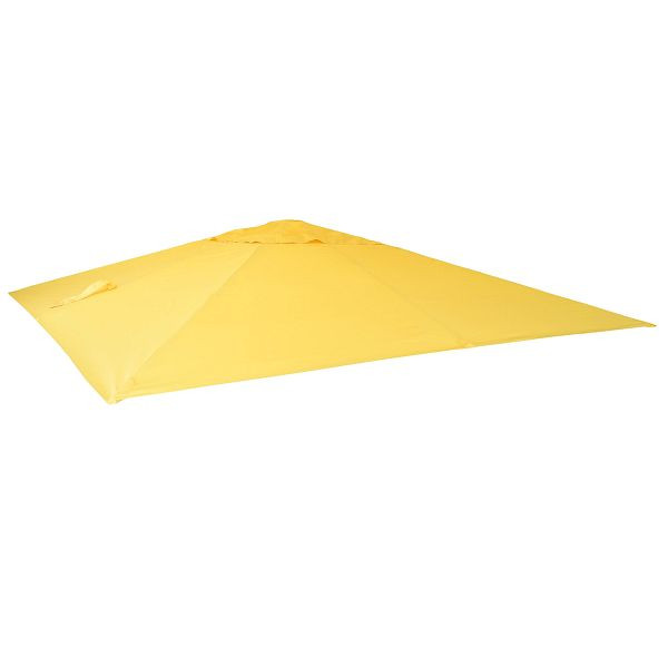 Mendler vervangende hoes voor luxe parasol HWC-A96, parasolhoes, 3,5x3,5m (Ø4,95m) polyester 4kg, geel, 76905