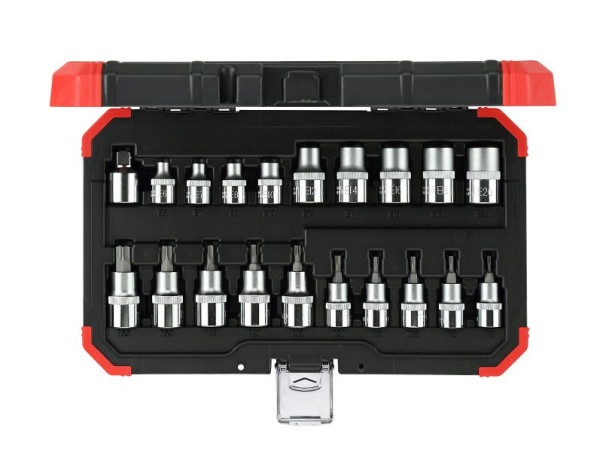 GEDORE rode dopsleutelset 1/2 TX 20-delig, 3300045