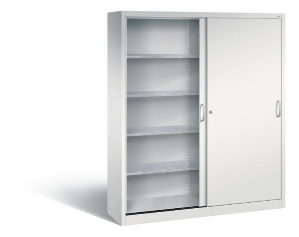 C+P schuifdeurkast Acurado, H1950xB1600xD400mm, kleur: lichtgrijs, beugelgreep, 2149-00 S10049