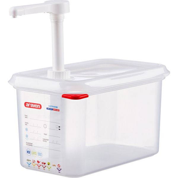 Stalgast Pumpspender, GN 1/4, Inhalt: 4,3 l, GN1614190, 4062125043542