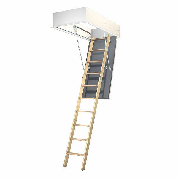 Wellhöfer zoldertrap GutWolz met brandbeveiliging FS30 2S, plafondopening 120 x 70 cm, hoogte vrije ruimte 257 - 269 cm, 382000137