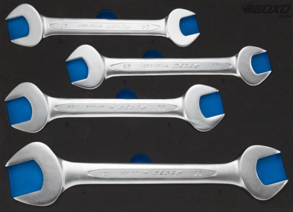 Boxo dubbele steeksleutelset, 4 stuks, VE: 10 stuks, BX369