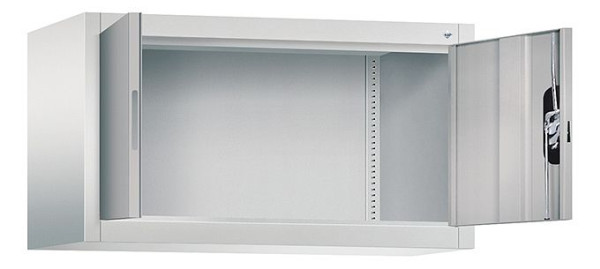 C+P bovenkast Acurado, H500xW930xD400mm, kleur: lichtgrijs/wit aluminium, verzonken handgreep, 9264-000 S10227