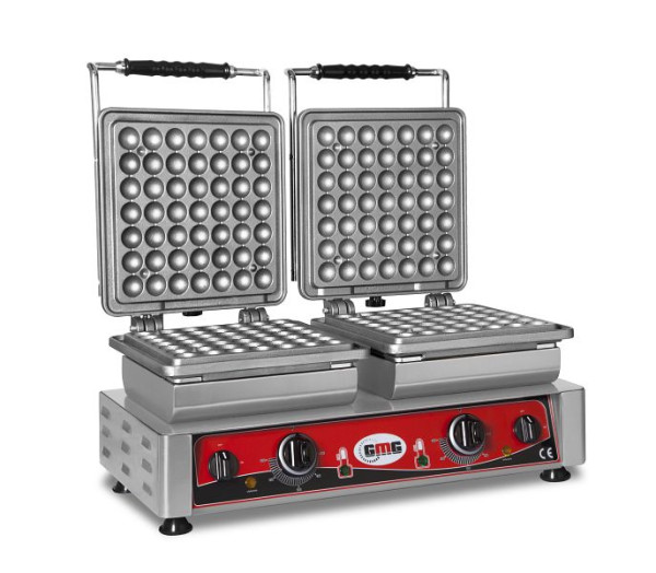 GMG Lokmia-S wafelijzer, 2x (Ø49 x 3cm x 1.4cm/2.8cm), verwisselbare bakplaat, zeer eenvoudig te monteren, 50° tot 300°C, makkelijk schoon te maken, WE-27S