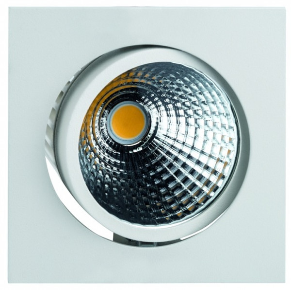 rutec Projekt GLIN COB LED - inbouwspot zwenkbaar, vierkant, 500mA, 20W, IP40, 3000K, CRI80 - wit, PEH811WWOK