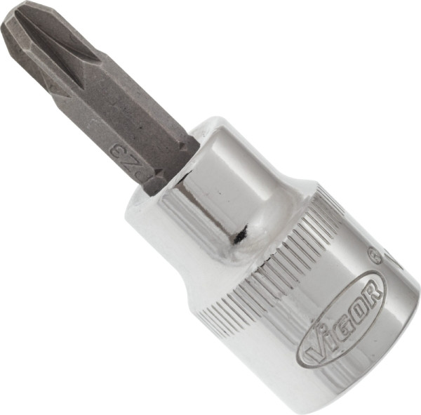 VIGOR schroevendraaierbit, hol vierkant 10 mm (3/8 inch), Pozidriv-profiel PZ, PZ3, V2289N
