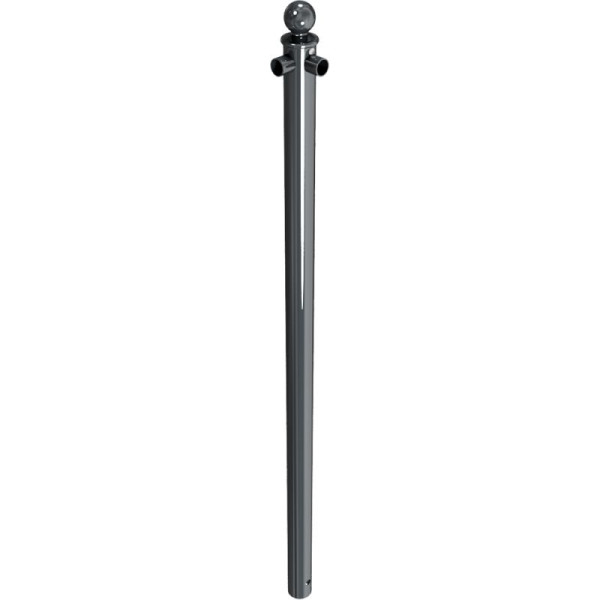 Stone HGS beschermleuning/voordeelrailing, hoekpaal, buisdiameter 60mm, totale lengte 1500mm, voor bovenrail/90°, voor inzetting in beton, RAL 7016 antracietgrijs, 467.03b