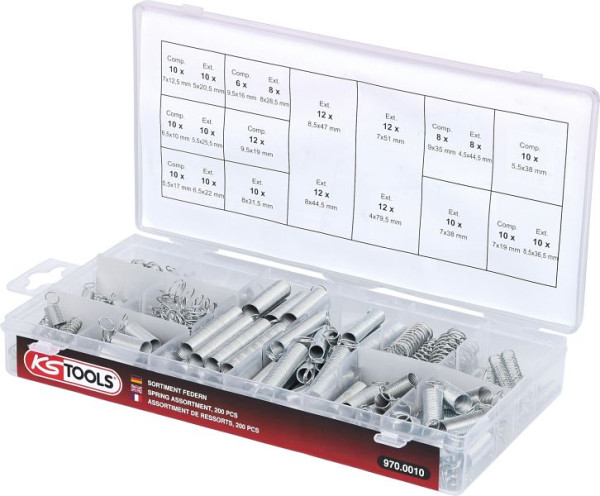 KS Tools assortiment veren, 200 stuks, 970.0010