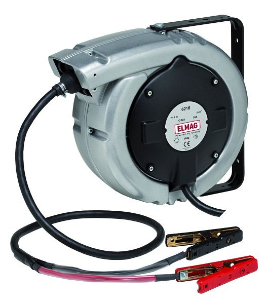 ELMAG Automatische kabelhaspel voor batterijladen ZECA, 6216, 7+2 meter, 2x9mm², IP42, 44271