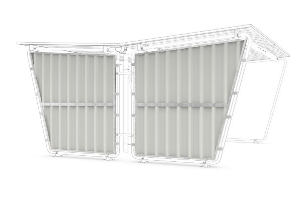 WSM zijwanden voor Siegen S26 - S29 trapeziumplaat links, 102001838