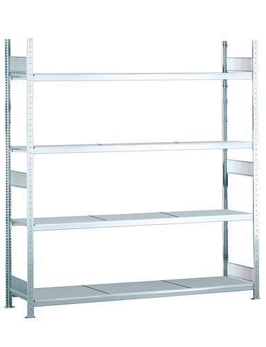 Schulte breedvakstelling met stalen legborden, basisveld, 4 opbergniveaus, vakbreedte 2500 mm, 2560 x 536 x 2500 mm, 278908