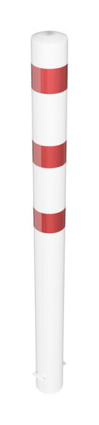 Schake stalen buispaal Ø 152 x 3,2 mm stationair om in beton te plaatsen, thermisch verzinkt / wit gecoat, thermisch verzinkt, totale lengte: 2000 mm, 40152B