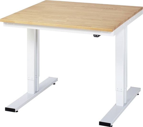 RAU werktafel serie adlatus 300 (elektrisch in hoogte verstelbaar), massief beuken blad, 1000x720-1120x1000 mm, 08-WT-100-100-B
