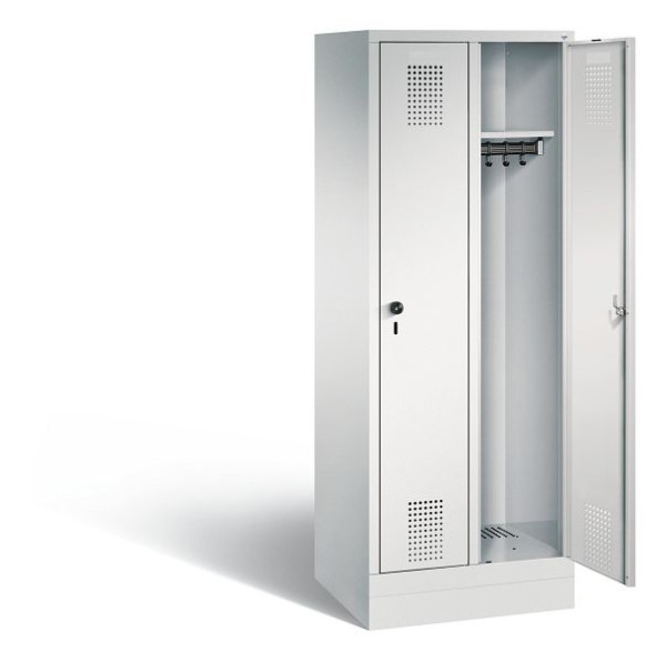 C+P schoolkluis Evolo, H1600xB610xD500mm, kleur: lichtgrijs, 480206-20 S10041