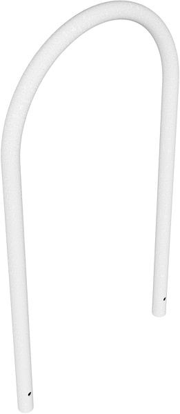 Schake ronde beugel van staalbuis Ø 48 mm x 2,5 mm voor inzetting in beton, zonder kruisschoor, totale breedte: ca. 650 mm, thermisch verzinkt, 448_065