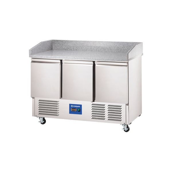 Alpha Work RVS pizzatafel, 3 deuren, GN 1/1, Starline serie, 105109