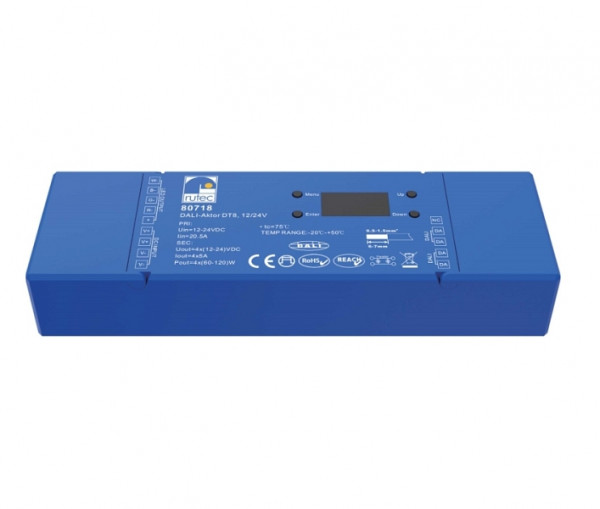 rutec Projekt DALI - actuator DT8 2,3 of 4 kanaals / 1 adres, DALI - actuator DT8 240W / 12V 480W / 24V meerkleurig, PHZ718