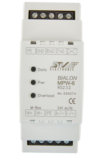 STV Electronic M-Bus niveauconverter MPW6 met seriële interface - RS-485, 095073
