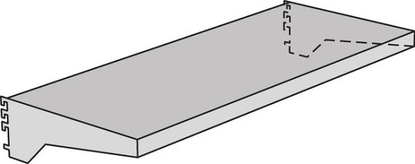 Kerkmann plank met consoles Univers, B 1000 x D 300 mm, lichtgrijs, 52891211