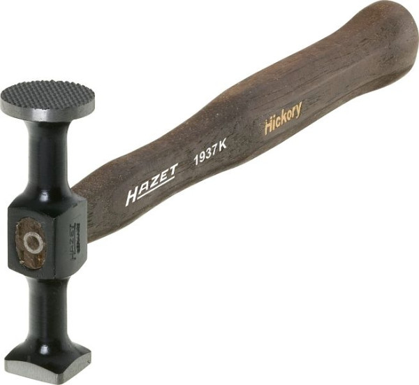 Hazet uitdeukhamer, klem- en afwerkhamer, 103 mm, rond vlak, fijn vierkant, gefreesd, HICKORY-steel, 1937K