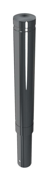 Schake aluminium tuinpaal Ø 120 mm, stationair, voor plaatsing in beton met grondanker, hoogte boven de grond 750 mm, totale lengte ca. 1050 mm, 40120B