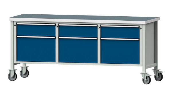 ANKE werkbanken kistwerkbank, model 223 V, 2000 x 700 x 890 mm, RAL 7035/5010, UBP 40 mm, 306.165