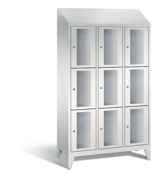C+P lockerkast Classic, H1850xB1200xD500mm, kleur: lichtgrijs, 8010A323 S10016