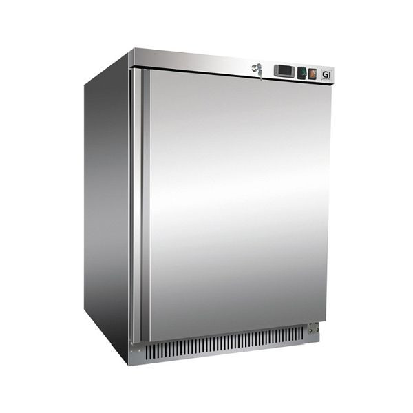 Gastro-Inox RVS 200 liter vriezer, statisch gekoeld, netto inhoud 140 liter, 201.111