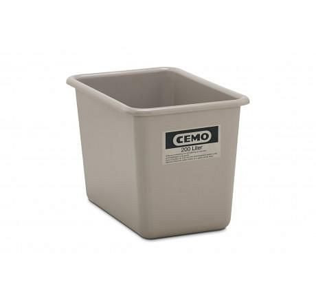 Cemo rechthoekige container 200l grijs hoog, 1160