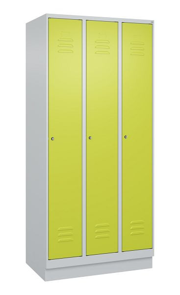 C+P luierkluis Classic PLUS, onderbouw, 3 vakken, 1950x900x500mm, 7035/0024, cilindersloten, 080020-30 S10025