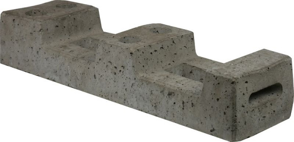 Schake bouwhekbasis van beton, lengte: 690 mm, hoogte: 130 mm, breedte: 180 mm met 4 gaten (Ø 42 mm) 25 kg, 3F101