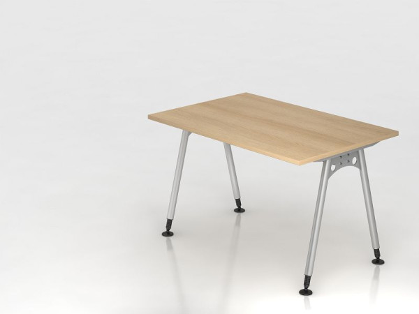 Hammerbacher bureau A-poot 120x80cm, eiken, rechthoekige vorm, VAS12/E/S