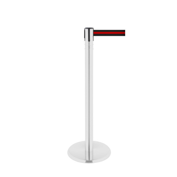 Stein HGS HGS personengeleidingssysteem -P-Line 360-, metaal, wit gecoat, zwart/rood/zwart horizontaal (gestreept), met riemeindstuk (standaard), riemlengte: 2,3 m, 40012-0602