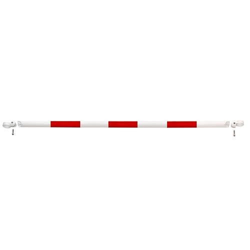 Moravia systeemrailing, dwarsbuis thermisch verzinkt, rood en wit gelakt, met klemmen, Ø: 48 mm, B 2000 mm, 311009