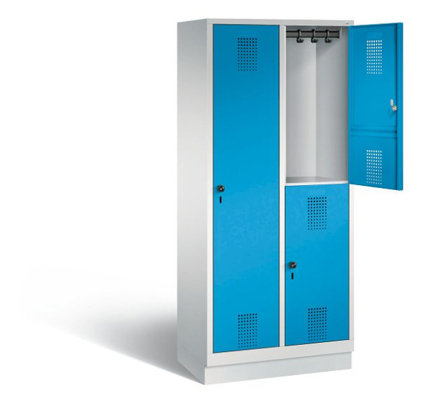 C+P cijferslot Evolo, H1800xW810xD500mm, kleur: lichtgrijs/lichtblauw, 48620-22 S10019