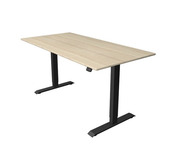 Kerkmann zit-statafel B 1600 x D 800 mm, elektrisch in hoogte verstelbaar van 740-1230 mm, esdoorn, 10181450