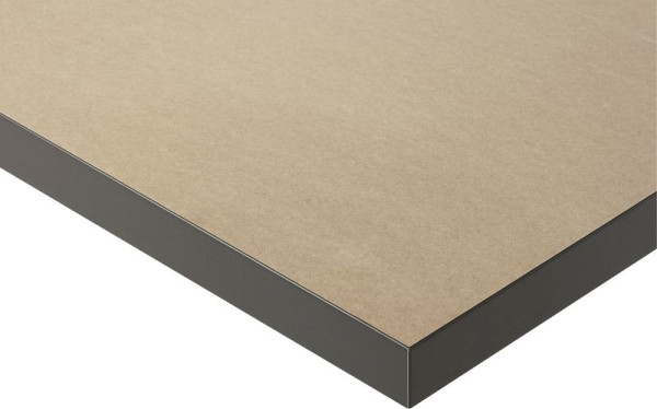 RAU MDF werkblad, ABS rand zwart, B3000 x D900 x S50 mm, F-300-090-50