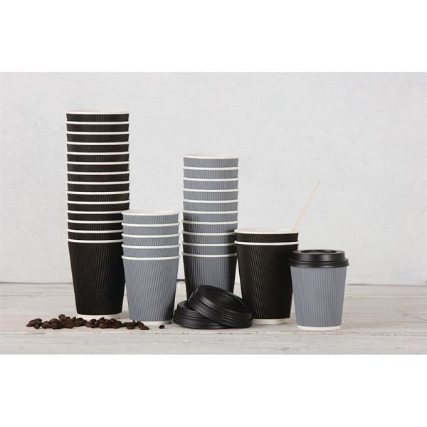 Fiesta deksel voor 225ml beker voor warme dranken zwart, VE: 1000 stuks, CW716