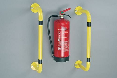 TTS valbeschermingsbeugel voor wand- of vloermontage 350 x 300 mm, geel, 157932