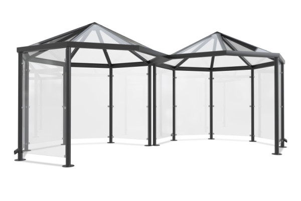 WSM Pavilion Paris P802 VSG tweedelige combinatie helder als bouwpakket, 102100043