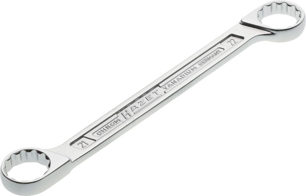 Hazet dubbele ringsleutel, buiten dubbel zeskant tractieprofiel, 21x22mm, 610N-21X22
