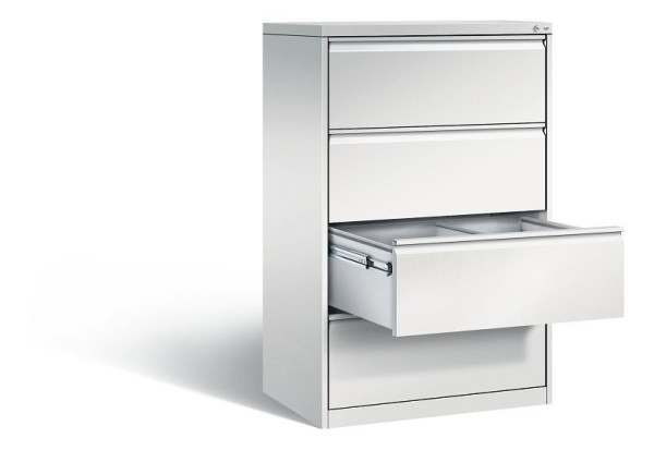 C+P hangmappenkast Acurado, H1357xB787xD590mm, kleur: lichtgrijs, handgreep, 12934-312 S10000