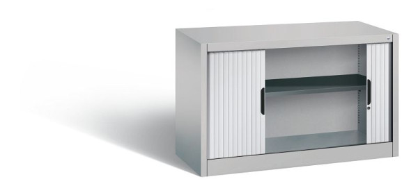 C+P rolluikkast Omnispace, H720xB1200xD420mm, kleur: wit aluminium, verzonken handgreep, 1 FH, 3253-00 S10078