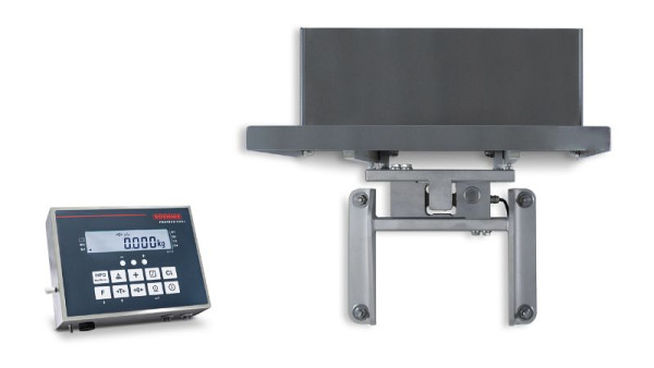 Soehnle wandweegschaal IP67 met Terminal 3010, maximale belasting: 60 kg, cijferverhoging: 20 g IP67, roestvrij staal, opvouwbare weegplaat, 7625.40.001