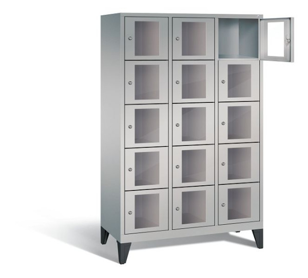 C+P lockerkast Classic, H1850xB1200xD500mm, kleur: wit aluminium, 8010A325 S10009