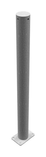 Schake afzetpaal stalen buis Ø 76 x 2,6 mm stationair, voor deuvelbevestiging, thermisch verzinkt, zonder oog, 476P