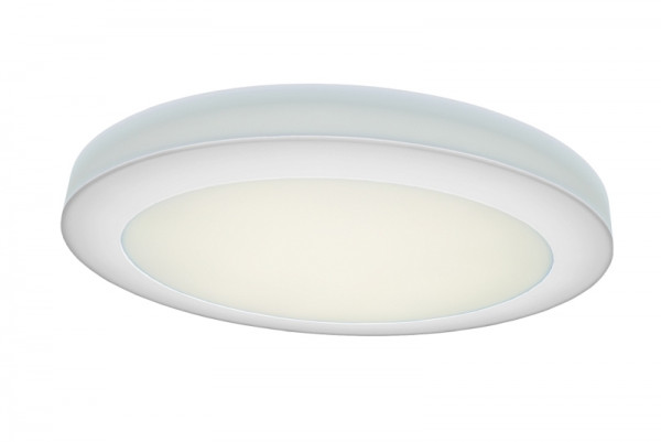 rutec Projekt ASCAR wand- en plafondlamp Aan/Uit, diameter 335mm, H70mm, 230V, 16W, IP20, 3000K, CRI80 - wit, PBE117